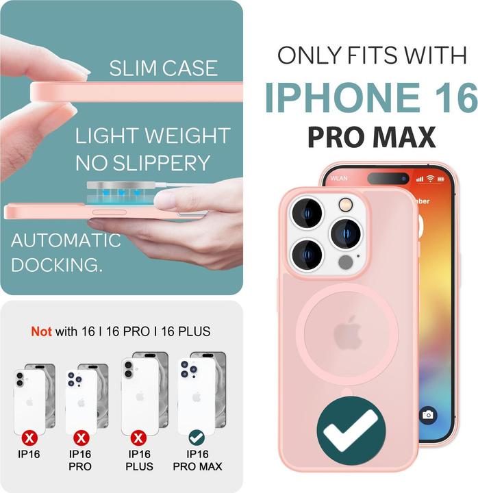 Actual product image Nalia Matte hybrid case with MagSafe function (Apple iPhone 16 Pro Max)