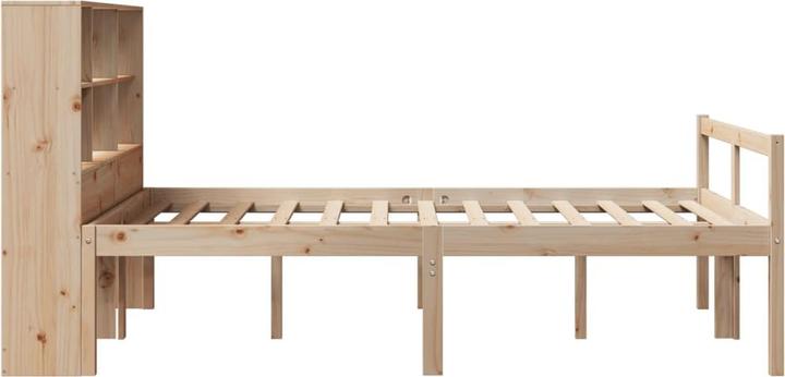 Produktbild VidaXL Massivholzbett Holzbett Bett Doppelbett mit Regal ohne Matratze 160x200cm (160 x 200 cm)