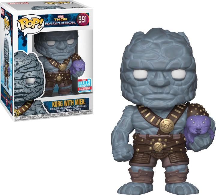 Actual product image Funko Marvel - Thor Ragnarok "Korg with Miek - Exclusive" POP! TV Vinyl Figure