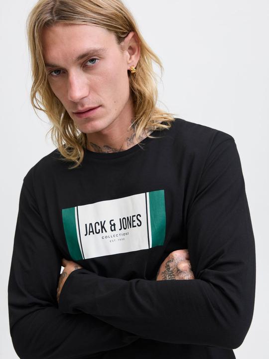 Produktbild Jack & Jones Logo Langarm-T-Shirt Langarm-T-Shirt (S)