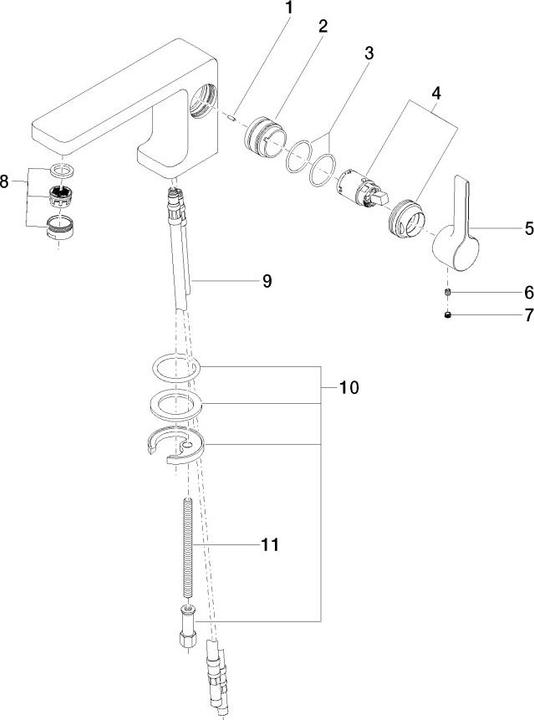 Produktbild Dornbracht LULU Einhand Waschtischbatterie, ohne Ablaufgarnitur, Ausladung 155 mm, 33521710