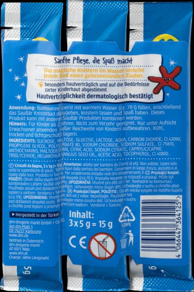 Image du produit dm SauBär Additif de bain pour enfants Bain crépitant, 3x5g (Sel de bain)