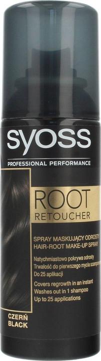 Syoss Root Retoucher spray hair dye for black Black 120ml (Black)