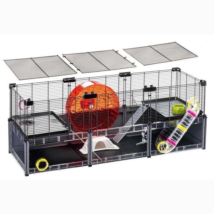 Actual product image Ferplast Multipla Hamster Large grey, 107.5x37.5x h 42cm (1 pc)