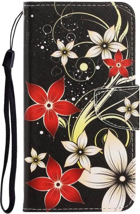 Productafbeelding Cover-Discount iPhone SE / 8 / 7 - Leren Hoesje Hoesje Rood Bloemen (Apple iPhone 7, Apple iPhone 8)