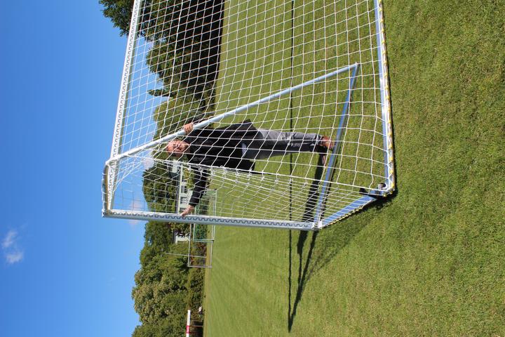 Image du produit Sport-Thieme But de football grand terrain avec arceau de filet rabattable et cadre au sol