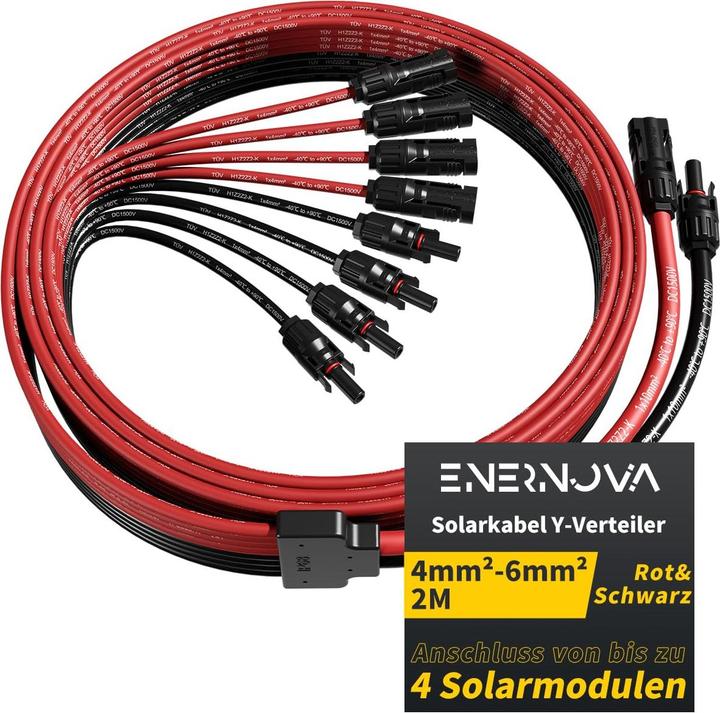 Immagine prodotto Enernova Solarkabel Y-Verteiler für bis zu 4 Module (Cavo solare)