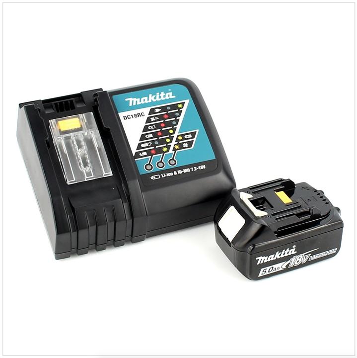 Actual product image Makita DHP 483 RT1J Battery impact drill 18V 40Nm in Makpac + 1x 5,0 Ah battery +charger (Rechargeable battery operated)