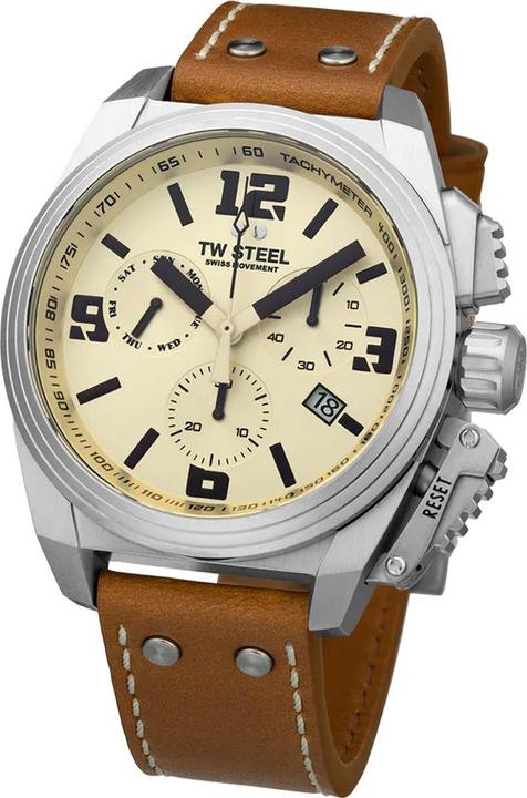 TW-Steel TW1110 Canteen Herren Chronograph 46mm 10ATM (Chronograph, 46 mm)