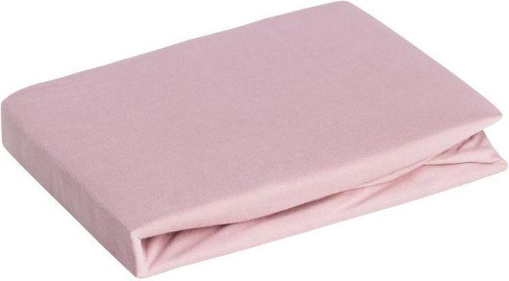 Produktbild Eurofirany DESIGN 91 Cotton sheet with rubber JERSEY, 140X200 + 30CM, 125 g / m2, color: powder pink (140 x 200 cm)