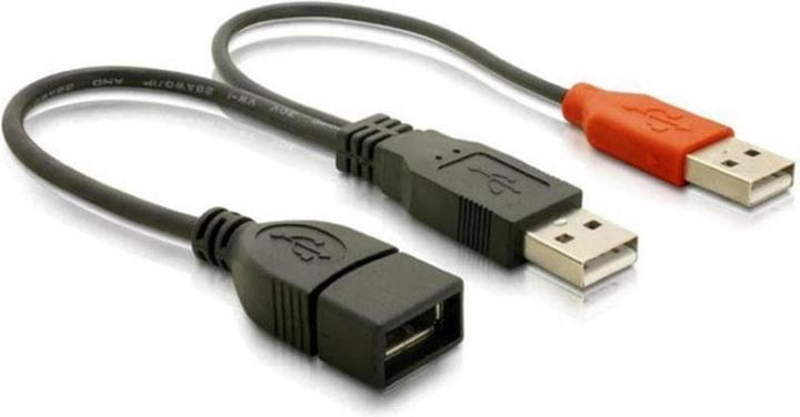 Produktbild Delock Y-Kabel 2 x USB 2.0 Typ-A zu 1 x USB 2.0 Typ-A (0.22 m, USB 2.0)