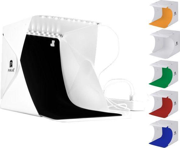 Puluz shadless tent 22x23x24cm + 2x LED lamps + 6x BACKGROUND (22 cm, 24 cm)