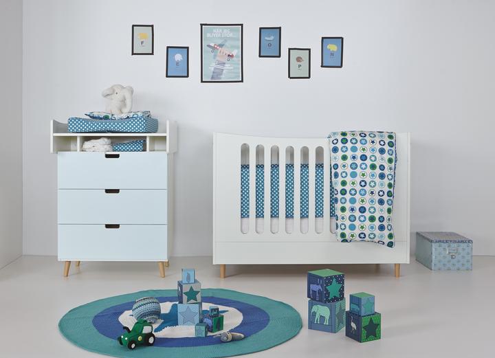 Produktbild Manis-h Manis h Babybett mit hoehenverstellbarer Boden Snow white (60 x 120 cm)