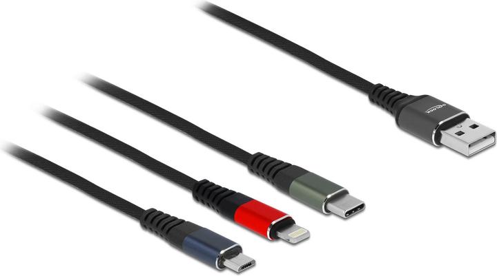 Delock USB A - USB Micro B/Lightning/USB C (0.30 m, USB 2.0)