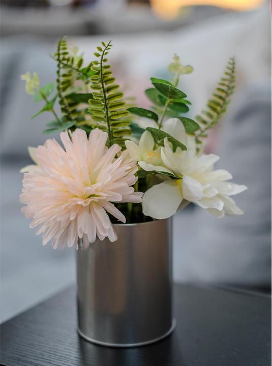 Produktbild NTK-Collection Kunstblume weisse Jasmin in Vase (28 cm)