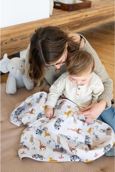 Produktbild Ullenboom Kuscheldecke Waffelpiqué Sand Savanne 70 x 100 cm (70 x 100 cm)