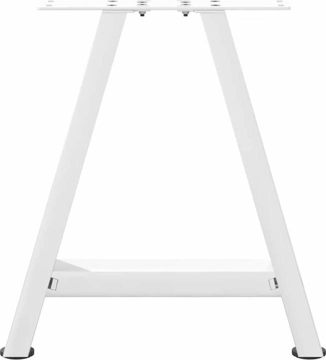 Immagine prodotto VidaXL Gambe per tavolino da caffè a forma di A 2 pezzi. Gamba per tavolo in acciaio bianco 60x(30-31) cm