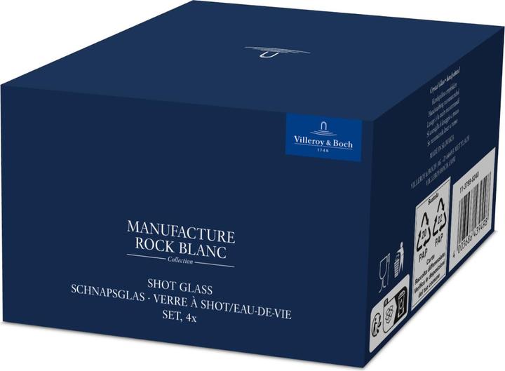 Image du produit Villeroy & Boch Verre à liqueur, set de 4 pièces Manufacture Rock blanc (0.80 dl, 4 x, Verre à fusil)