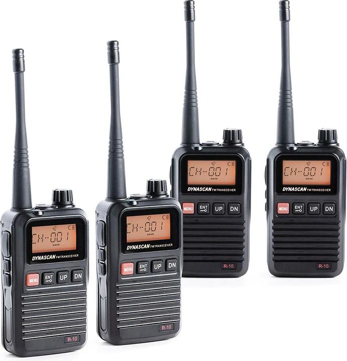 Dynascan Portable PMR radio PNI R-10, 0.5 W, 8 CH, DCS, CTCSS, FM radio, quadset with 4 pieces (0.02 km)