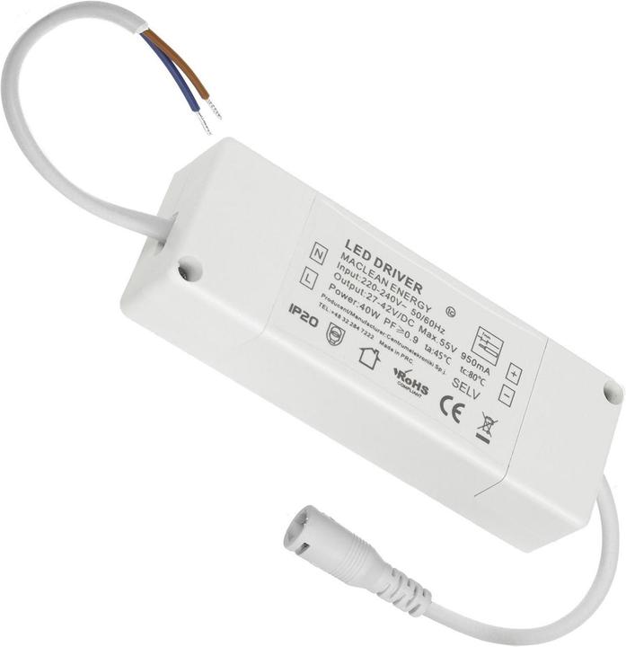 Image du produit Maclean Panneau LED suffixe fin 40W, 3200lm blanc chaud (3000K) Energy MCE540 WW 595x595x8mm (3200 lm)