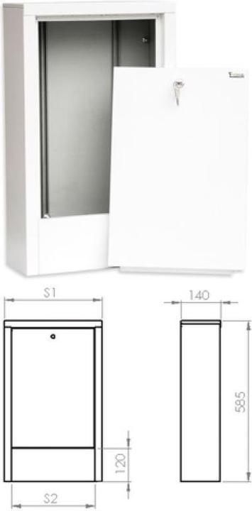 Actual product image Sigma Li Surface-mounted cabinet, 10 sections - SZN-4