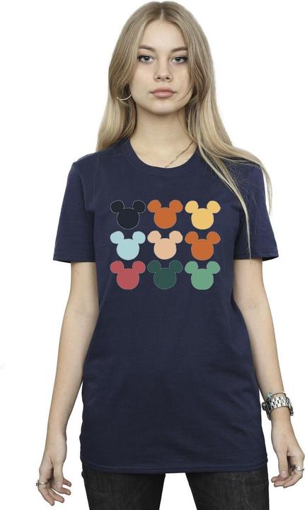 Immagine prodotto Disney Mickey Mouse Heads Square Maglietta Ampia Donna (XL)