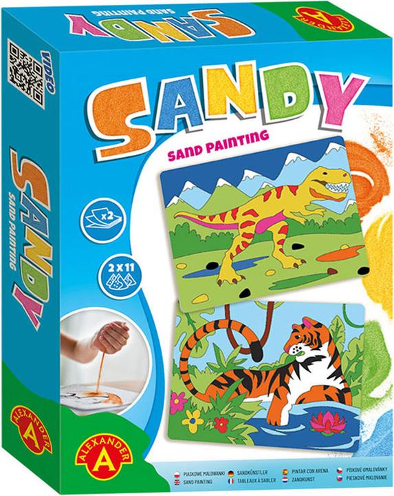 Actual product image Selecta Spielzeug Sandy sand painting dinosaur and tiger
