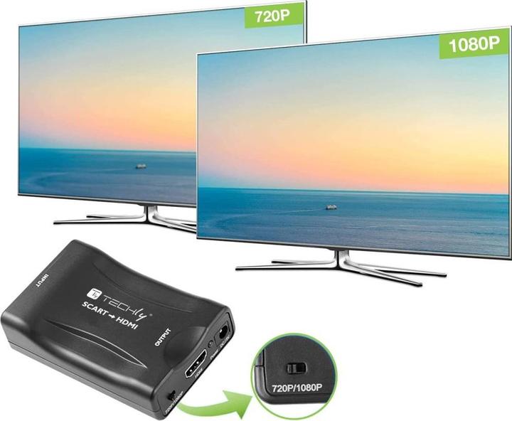 Immagine prodotto Techly Convertitore compatto da SCART a HDMI (0.06 m)