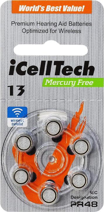 ICellTech batteri - Zinc-luft (6 Stk., PR48)