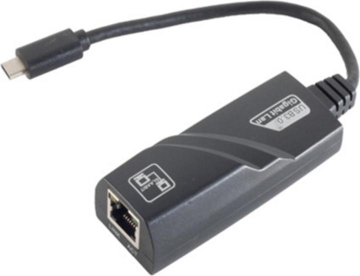 Shiverpeaks 13-50018 - Verkabelt - USB Typ-C - Ethernet - Schwarz (USB-C, RJ45 (1x))