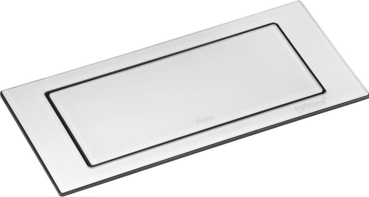 Produktbild Evoline Backflip Steckdose versenkbar 2 fach mit USB-C Charger, Glas weiss matt
