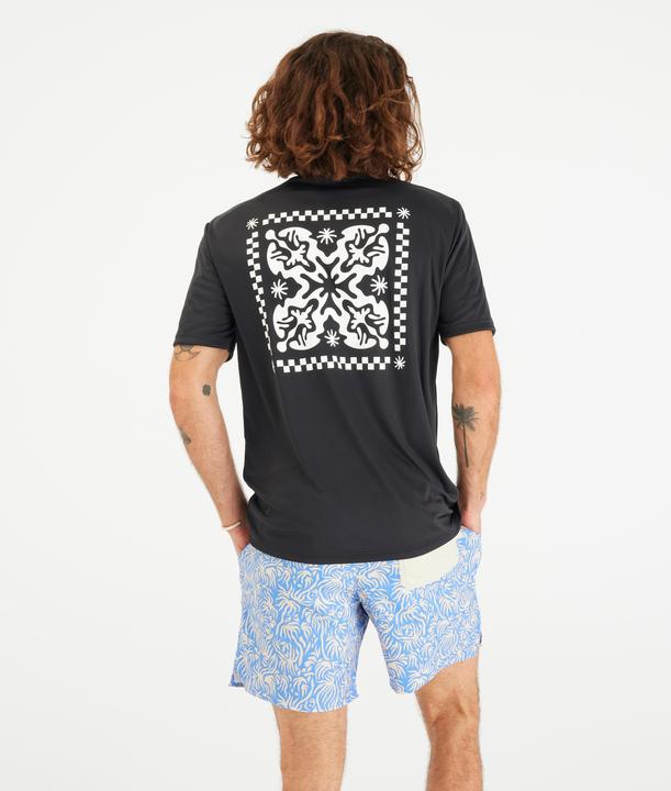 Image du produit Olaian T-shirt de surf manches courtes UPF50+ Homme - Blackflower noir (S)