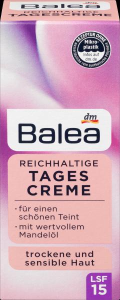 Actual product image dm Balea Day Cream Rich SPF15 (50 ml, Day cream, SPF 15)