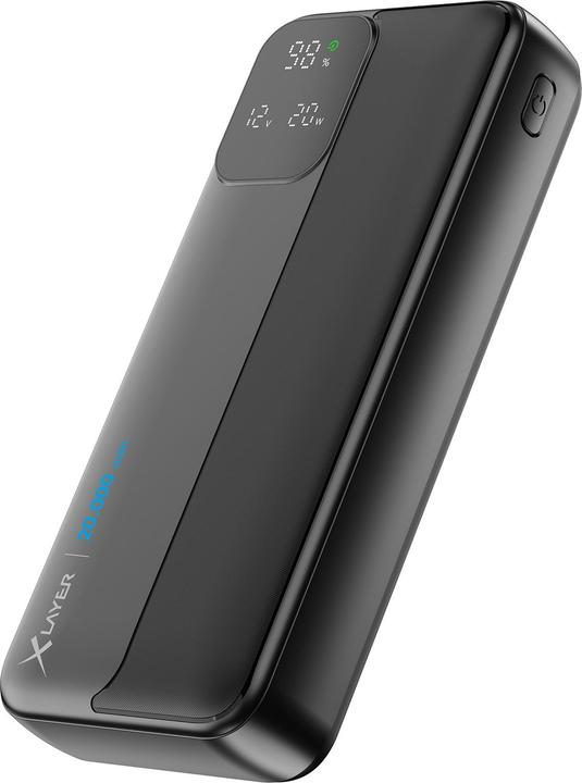 Immagine prodotto Xlayer Powerbank Rapid 20.000 mAh schwarz (20000 mAh, 20 W, 74 Wh)