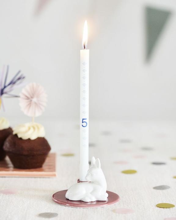 Actual product image Dottir Candles Ø 13 mm 10 pcs - White with transfers (81201)