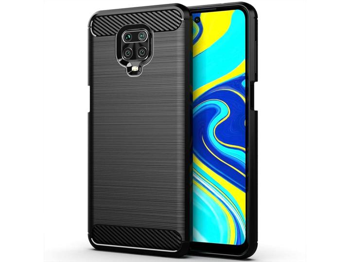 Produktbild Screenguard Xiaomi Redmi Note 9 Pro Hülle Carbon Brushed Soft TPU (Xiaomi Redmi Note 9 Pro)