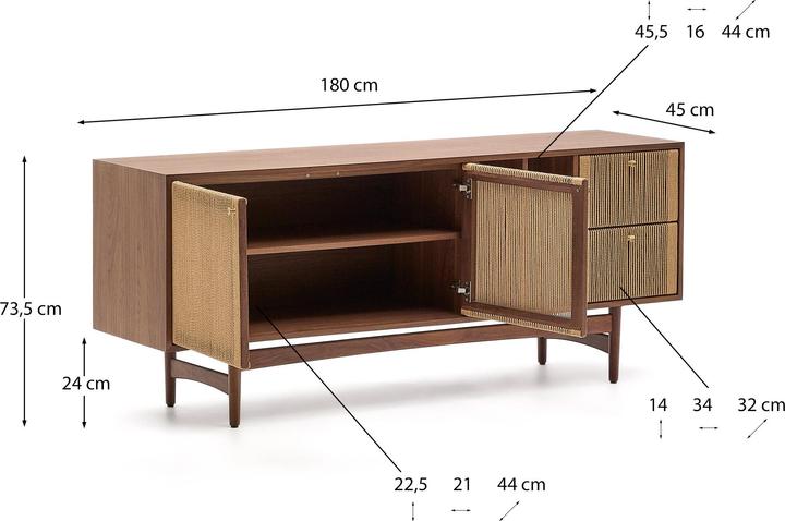 Actual product image Kave Home Elan (180 x 45 x 73.5 cm)