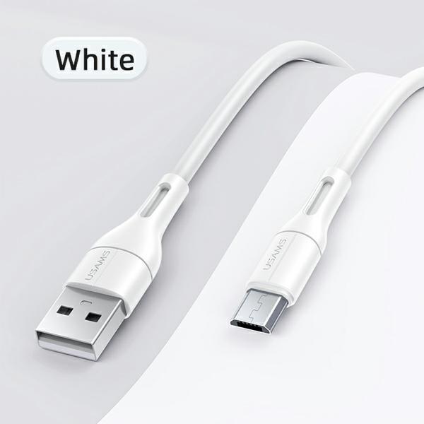 Image du produit Usams Câble U68 microUSB 2A Fast Charge 1m bialywhite SJ502USB02 USSJ502 (1 m, USB 2.0)