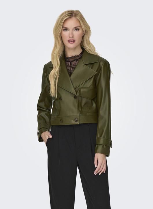Actual product image Only Fly-Away collar jacket Faux leather jacket (L)