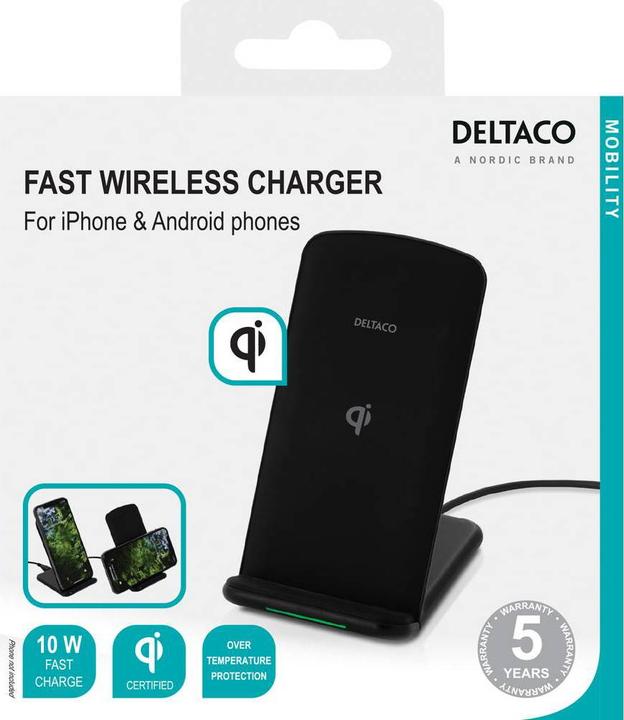 Actual product image Deltaco Induction charger (10 W)