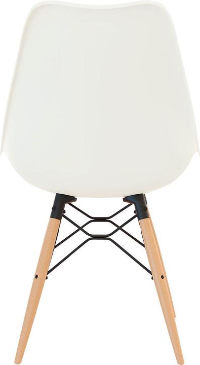 Produktbild Paperflow Schalenstuhl DOGEWOOD, Kunststoff, mit Holzbeinen, Sitzkissen. schwarz oder weiss