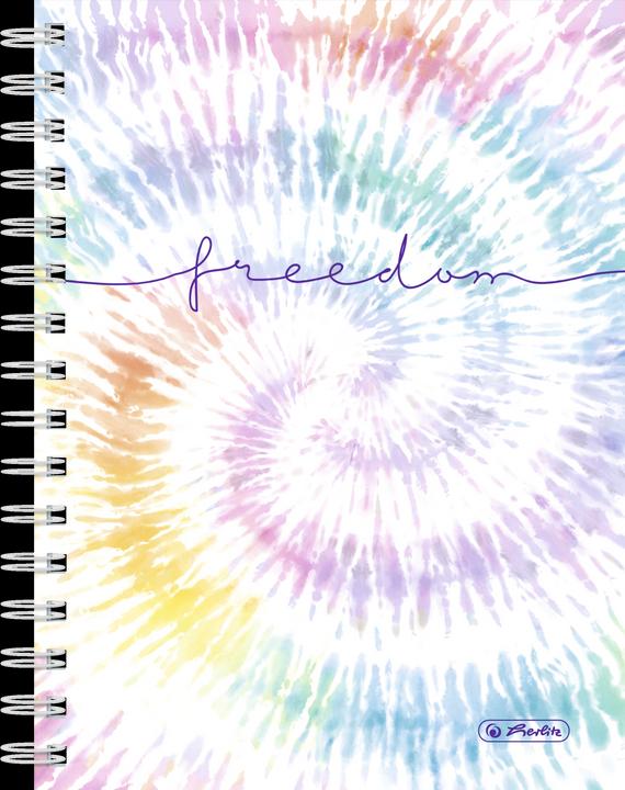 Produktbild Herlitz Schulheft Spiralbuch New Batik Freedom A5, 100 Blätter (A5, Kariert, Harter Einband)