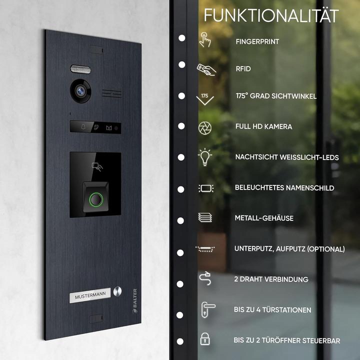 Immagine prodotto Balter EVO-HD Video-Türsprechanlage mit Fingerprint