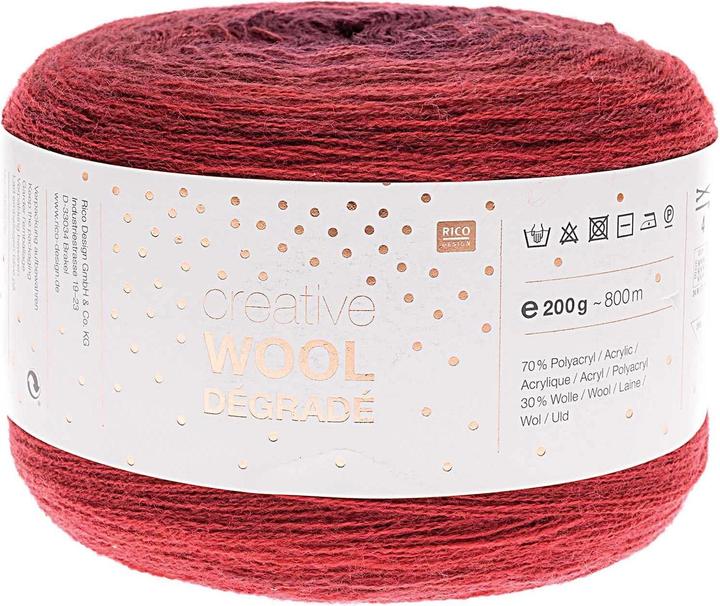 Produktbild Rico Design Wolle Creative Wool Dègradé 200 g Bordeaux (800 m)
