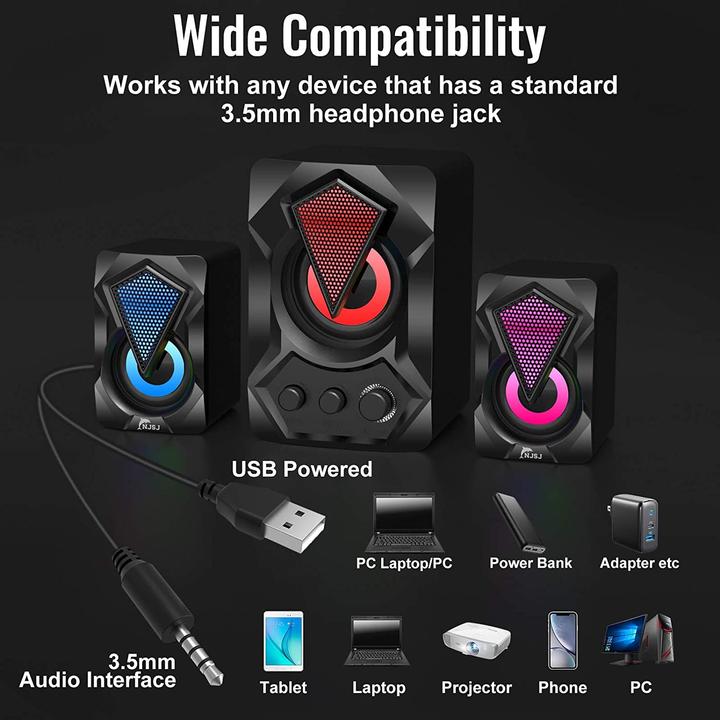 Produktbild Njsj RGB 2.1 Lautsprecher mit Subwoofer