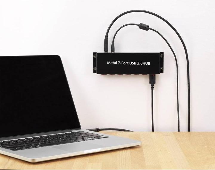 Immagine prodotto Renkforce Hub USB 3 a 7 porte in metallo, commutabile (USB-B, 7 Porti)