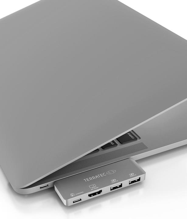 Immagine prodotto Terratec Adattatore USB Type-C in alluminio con porte USB-C PD HDMI 2x USB 3.0 (USB-C, 4 Porti)