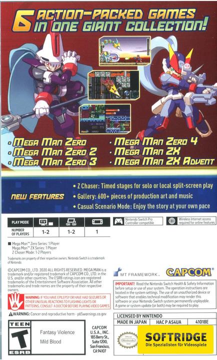 Actual product image Capcom Mega Man Zero/ZX Legacy Collection (Switch, Switch Lite, Switch OLED, DE)