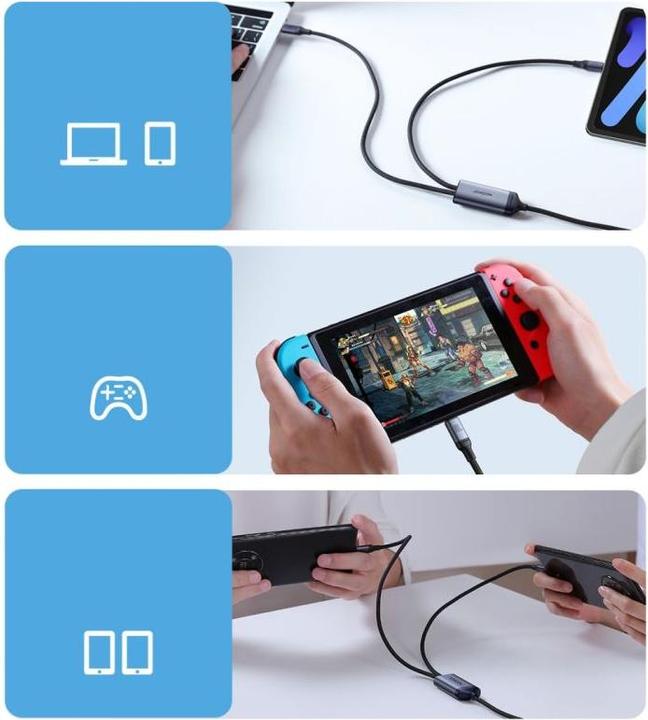Produktbild Joyroom 2-in-1 Ladekabel (1.50 m, USB 2.0, 100 W)