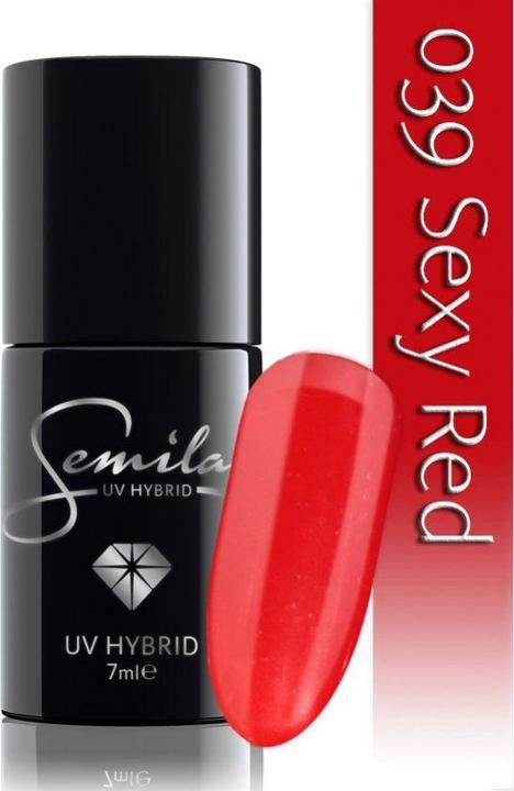 Actual product image Semilac 039 Sexy Raudona 7ml (Sexy Red, UV gel varnish)